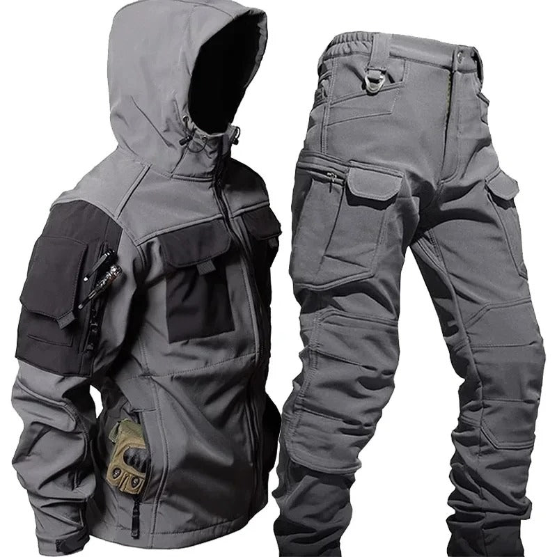 Egan |  Waterdichte Outdoor Cargo Set voor Mannen - Winddichte Jas & Broek