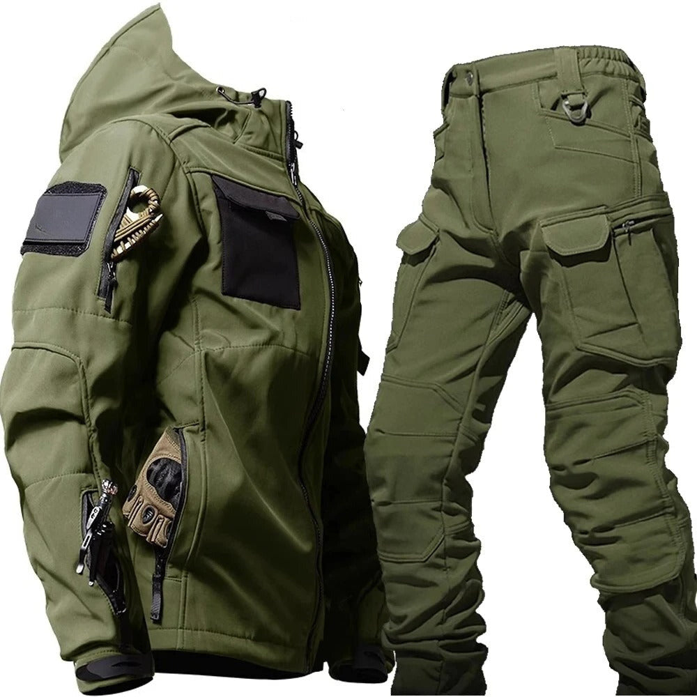 Egan |  Waterdichte Outdoor Cargo Set voor Mannen - Winddichte Jas & Broek