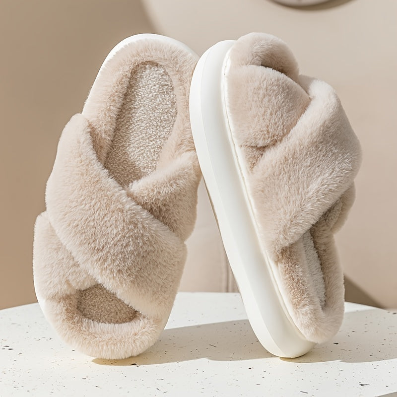 FluffStep | Knusse binnenpantoffels van pluche voor vrouwen, zacht pluche comfort